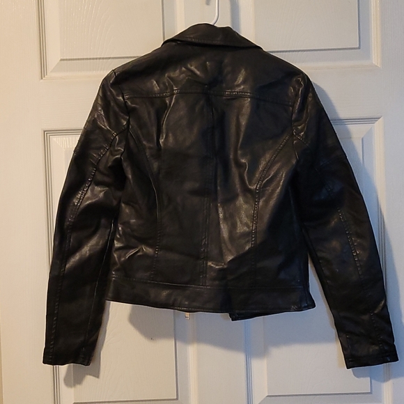 Moto faux leather jacket, black, size 8, New Look - Picture 9 of 10